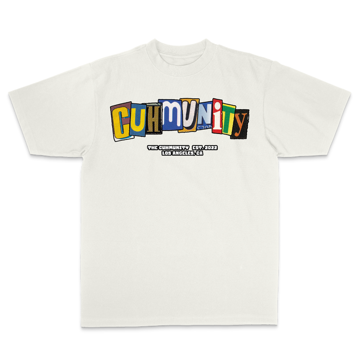 CUHMUNITY PUZZLE T-Shirt - VINTAGE WHITE