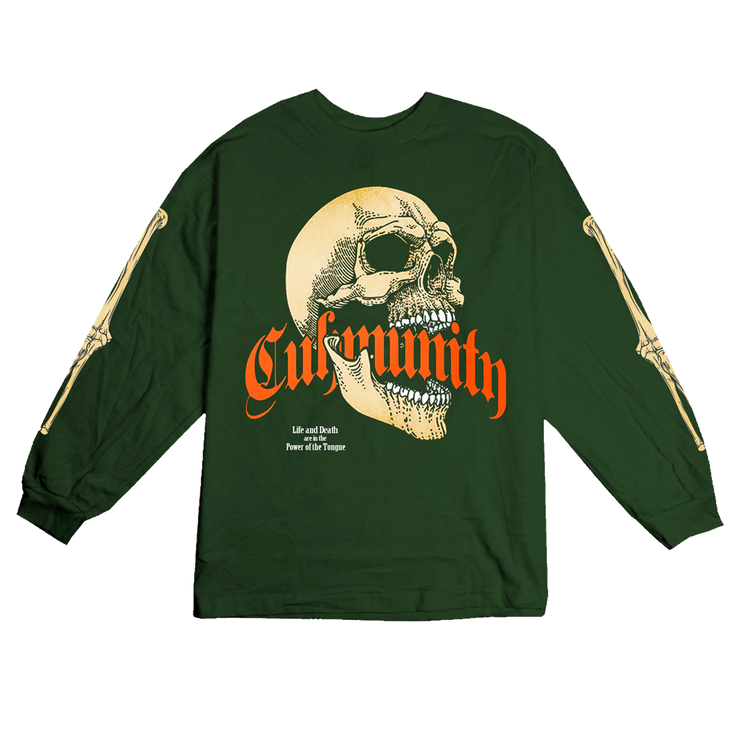 LIFE AND DEATH LONG SLEEVES TSHIRT - OLIVE